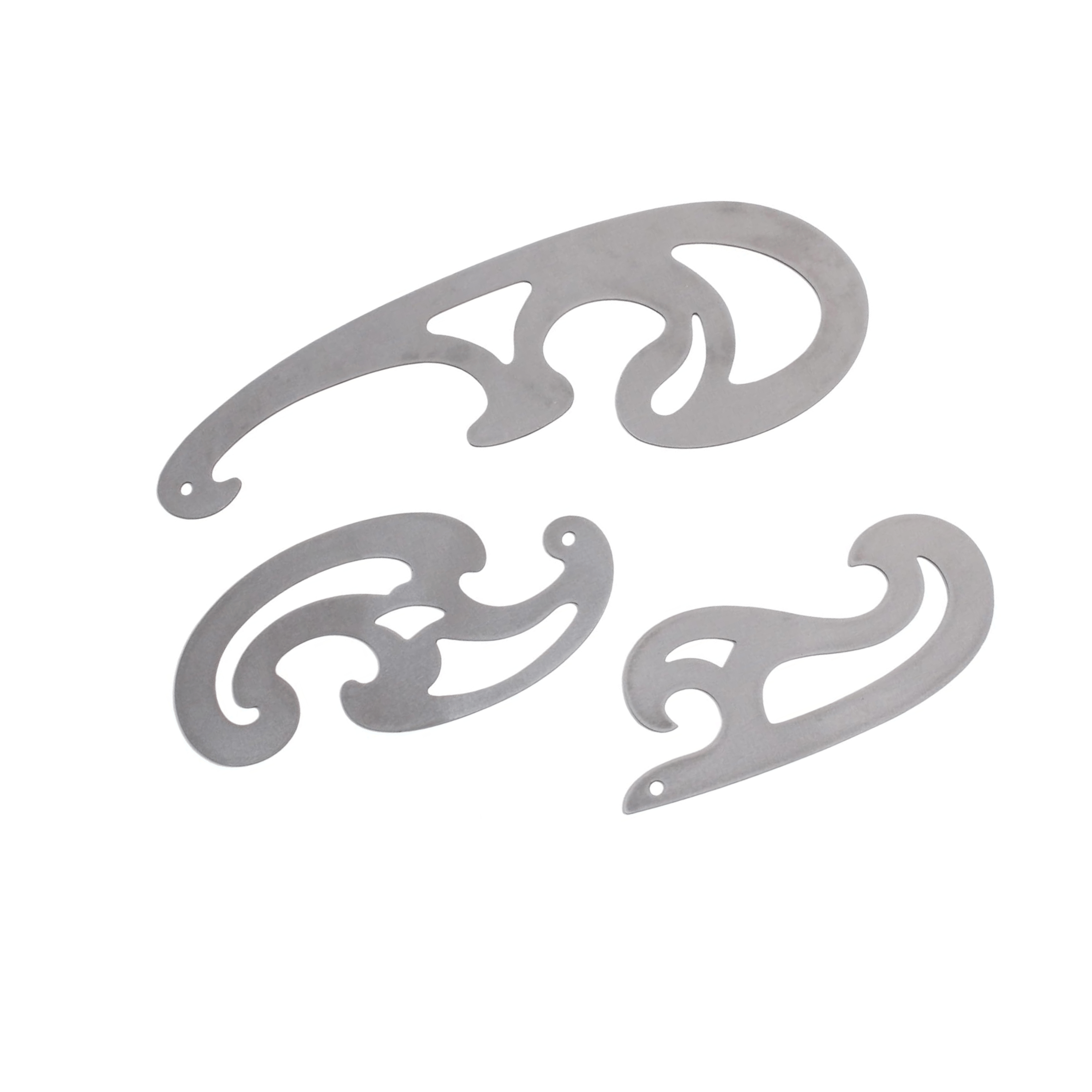 Metal French Ruler Steel French Curve Rulers Set - Metal Drafting Templates 3PCS | Shop ...