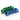 Grounding Terminal Block Connector - Blue White Green Bridge Design 4-12 Pole Brass Copper - Shop Wood Tools