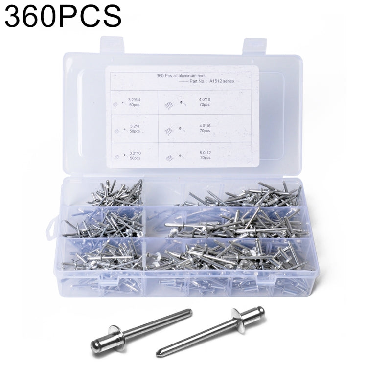 Aluminum POP Rivet Assortment Kit - 360 PCS Complete Set | Shop Wood Tools