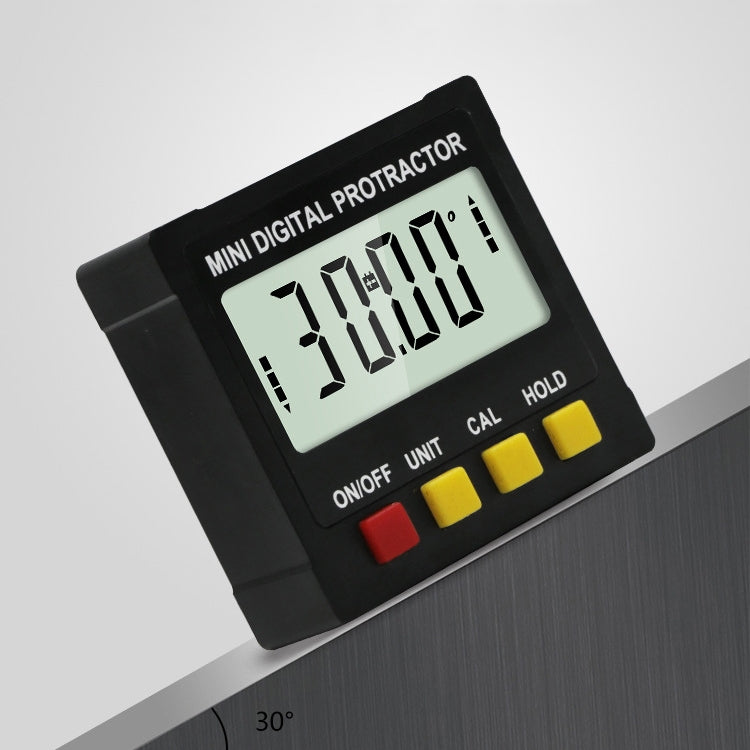 Inclined Ramp Ruler Digital Display Inclinometer and Four-Sided Magnetic Angle Ruler for ...