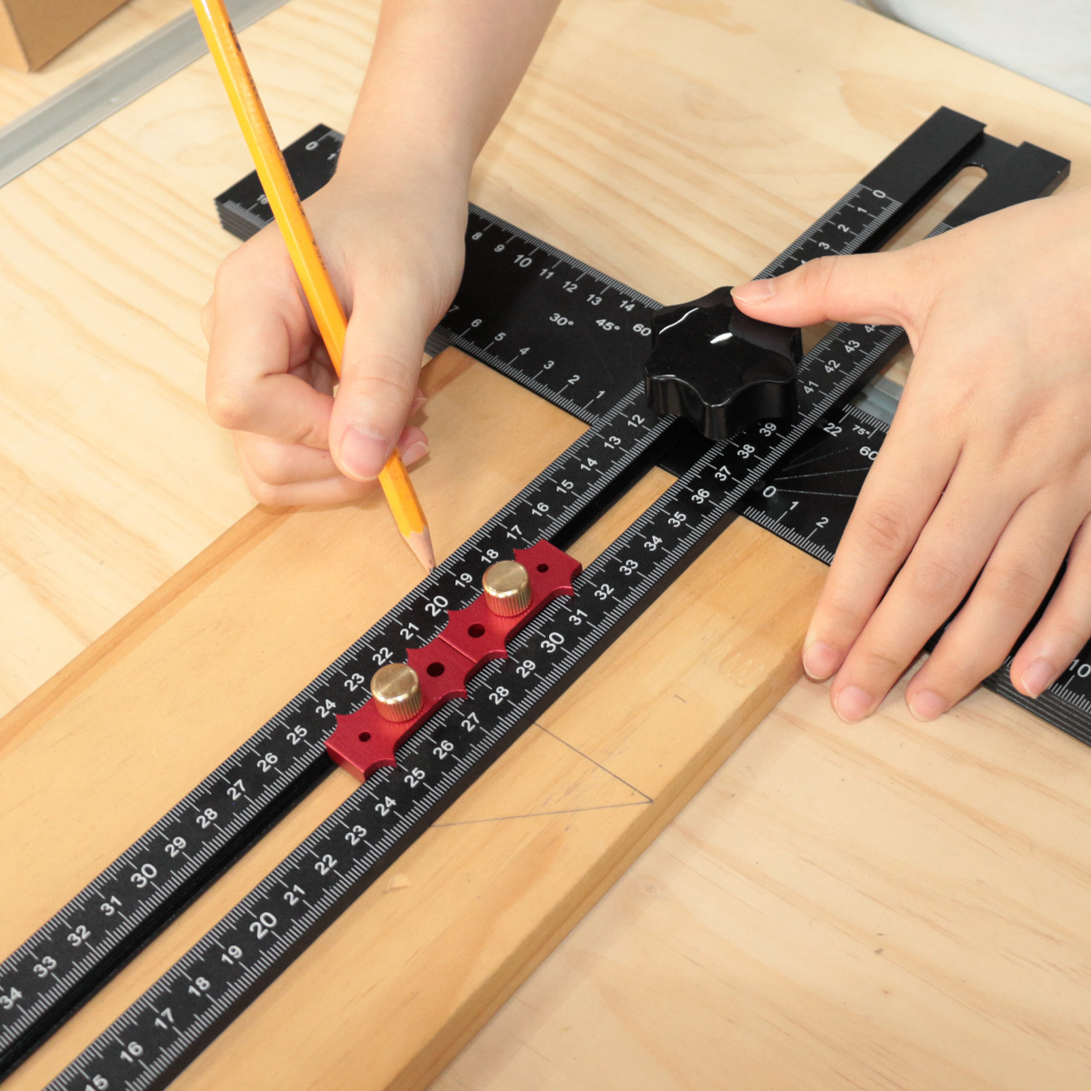 Adjustable Rig Ruler Adjustable 2-in-1 Drilling Positioning Square Ruler – Aluminum Alloy ...