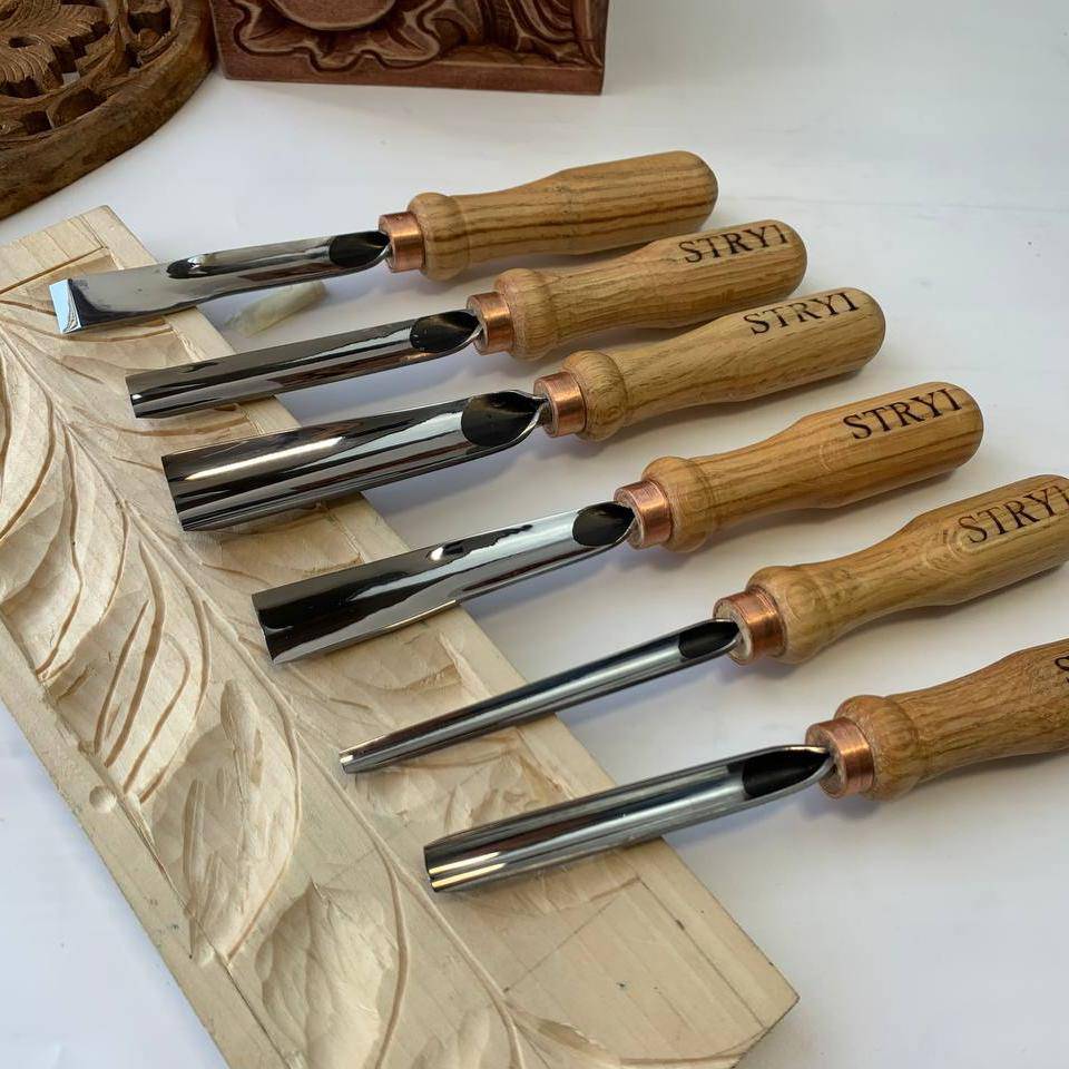 Wood Floor Gouges Wood Carving Gouges Set - Basic STRYI Profi Kit | Shop Wood Tools